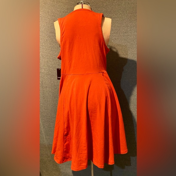 Torrid NWT skater-style tank dress in candy apple red stretch jersey w/POCKETS! - Picture 6 of 6